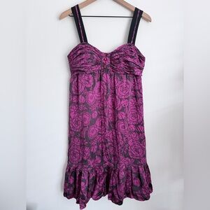 OC OC purple Black babydoll Dress Silk sweetheart vintage Y2K boho